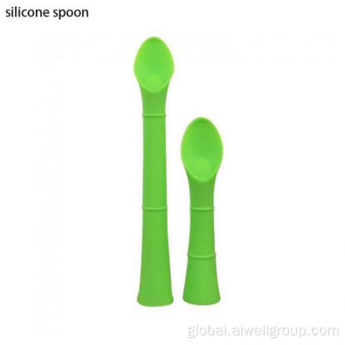 Silicone Baby Spoon Baby Food Grade Silicone Feeding Spoon Manufactory